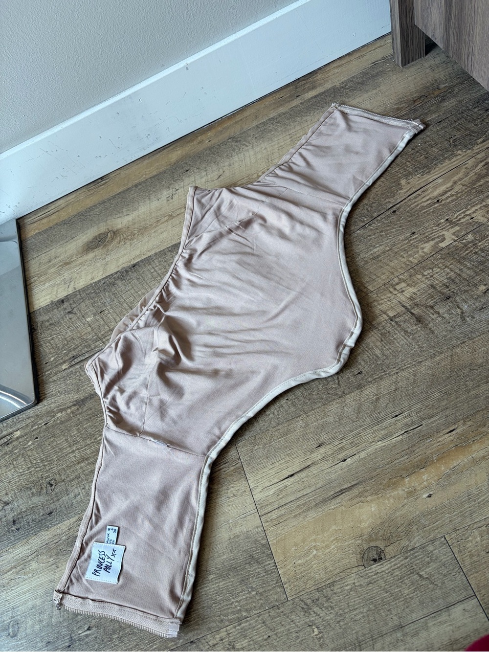 Princess Polly Beige Mesh Overlay Strapless Going Out Corset Top Evening Flirty - Picture 3 of 7